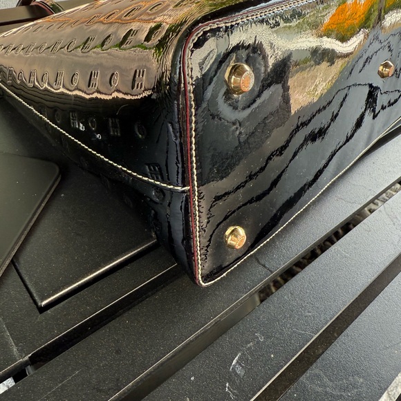 Arcadia, Italian embossed patent leather shoulder/tote bag - Picture 6 of 8